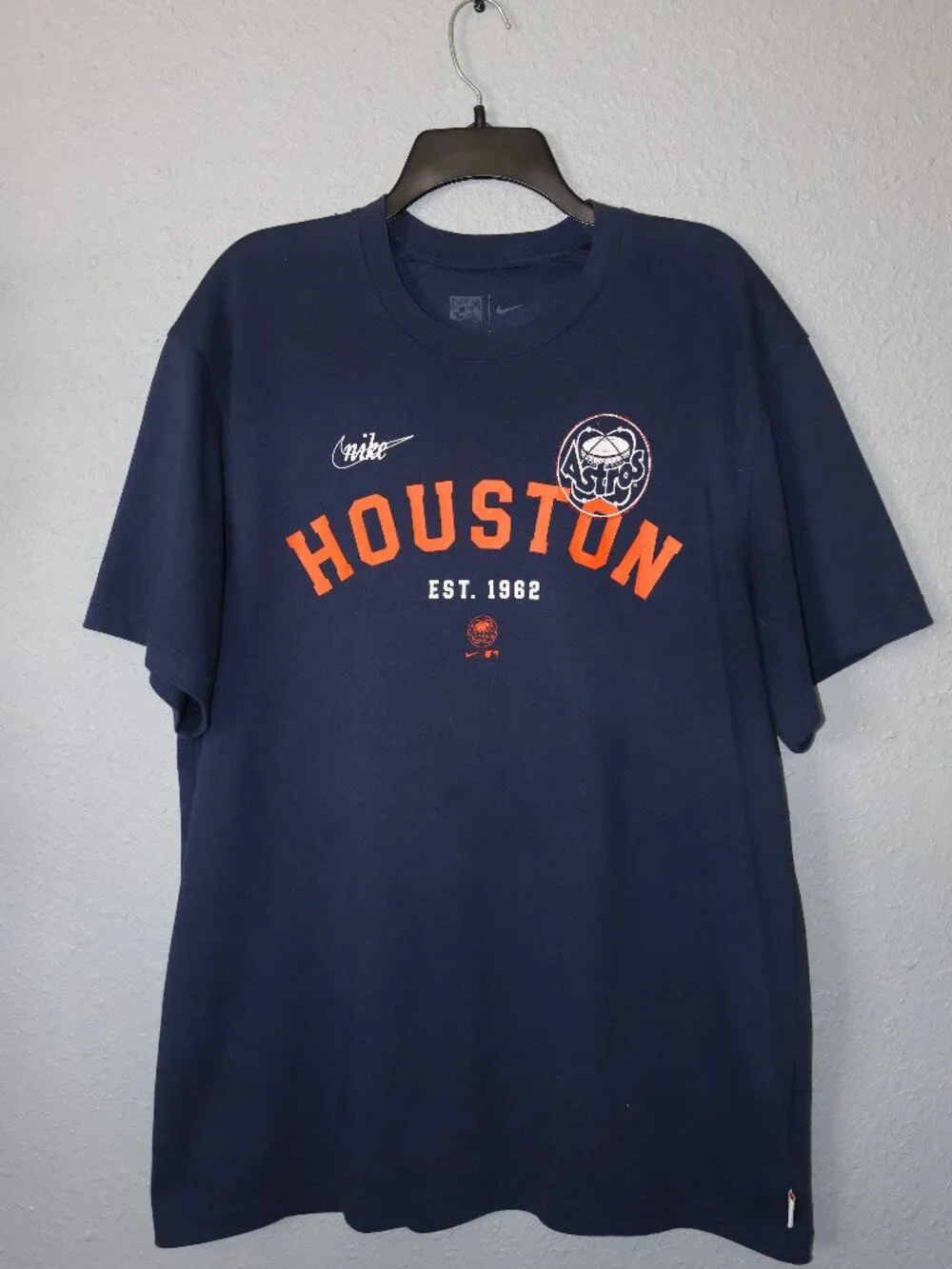 Nike Cooperstown Collection Houston Astros Vintage Logo T-Shirt Navy Large